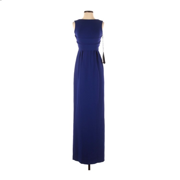Escada Maxi Cocktail dress NWT SZ 32 Royal Blue - Picture 2 of 7